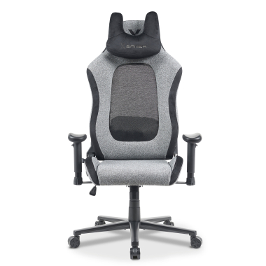 chaise gaming gris vital tissu accoudoirs mobiles coussin appuie tete appui tete 3