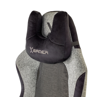 Chaise gaming avec massage Vital, tissu respirant, accoudoirs rabattables