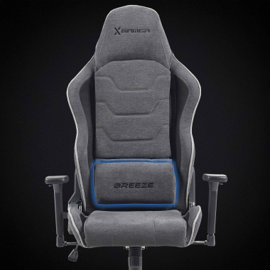 chaise gaming gris breeze tissu accoudoirs mobiles coussin appuie tete appui tete 7