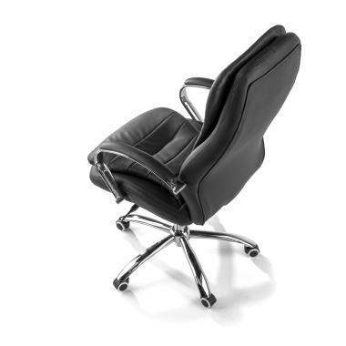 fauteuil de bureau noir atenas simil cuir accoudoirs rembourres 9