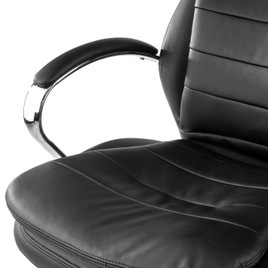 fauteuil de bureau noir atenas simil cuir accoudoirs rembourres 5