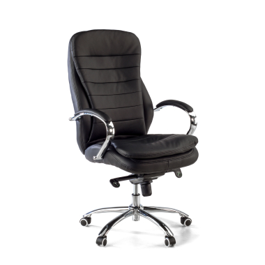 fauteuil de bureau noir atenas simil cuir accoudoirs rembourres 1