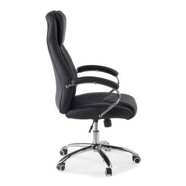 fauteuil de bureau noir rodas simil cuir accoudoirs rembourres 4