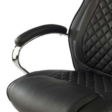 fauteuil de bureau noir rodas simil cuir accoudoirs rembourres 5
