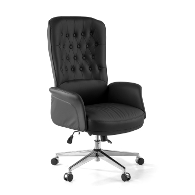 fauteuil de bureau noir ankara simil cuir accoudoirs rembourres 1