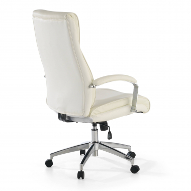 fauteuil de bureau blanc counter simil cuir accoudoirs rembourres 6
