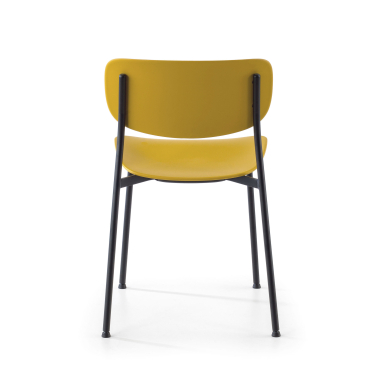 chaise de conference jaune 4 pattes plastique sans accoudoirs 7