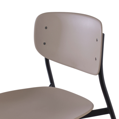 chaise de conference beige 4 pattes plastique sans accoudoirs 4
