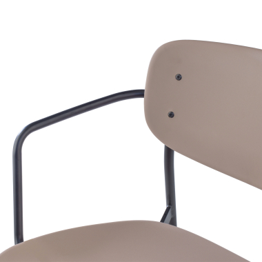 chaise de conference beige avec bras plastique accoudoirs fixes 4