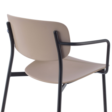 chaise de conference beige avec bras plastique accoudoirs fixes 5