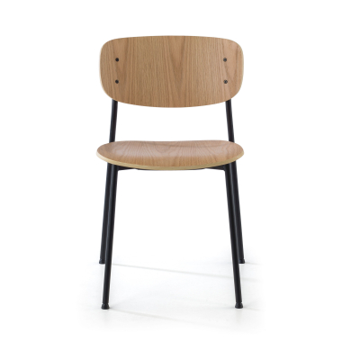 chaise de conference naturel 4 pieds bois plastique sans accoudoirs 3