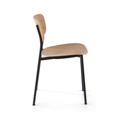 chaise de conference naturel 4 pieds bois plastique sans accoudoirs 6