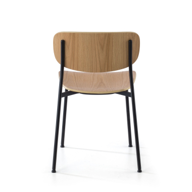 chaise de conference naturel 4 pieds bois plastique sans accoudoirs 7