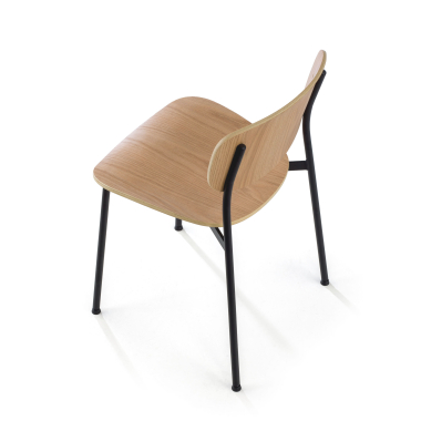 chaise de conference naturel 4 pieds bois plastique sans accoudoirs 8