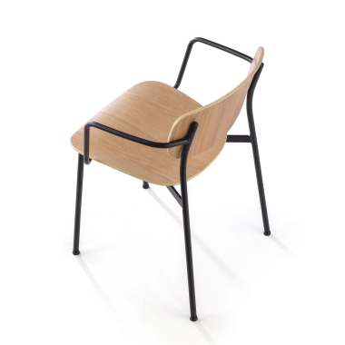 chaise de conference naturel avec bras bois bois accoudoirs fixes 8