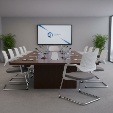 chaise de conference blanc gris chaise confidente tissu accoudoirs fixes 2