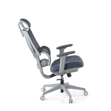 chaise ergonomique blanc gris essenza maille accoudoirs reglables 3d double soutien lombaire appui tete 10