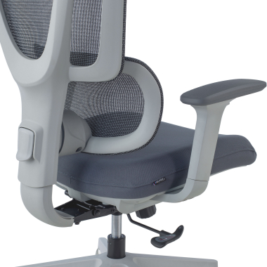 chaise ergonomique blanc gris essenza maille accoudoirs reglables 3d double soutien lombaire appui tete 8