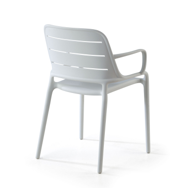 chaise de conference blanc avec des bras plastique accoudoirs fixes 8