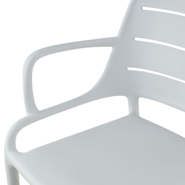 chaise de conference blanc avec des bras plastique accoudoirs fixes 7