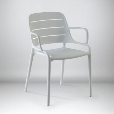 chaise de conference blanc avec des bras plastique accoudoirs fixes 6