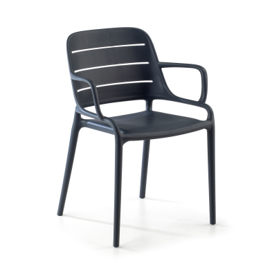 chaise de conference gris avec des bras plastique accoudoirs fixes 1
