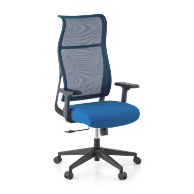 chaise ergonomique bleu stay maille accoudoirs mobiles 1
