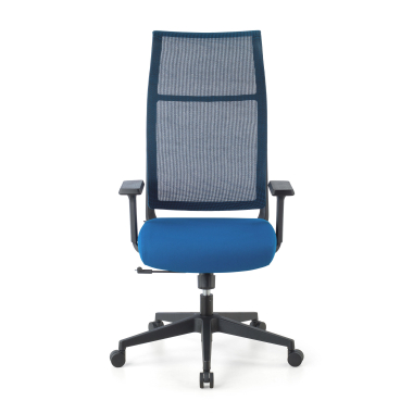 chaise ergonomique bleu stay maille accoudoirs mobiles 4