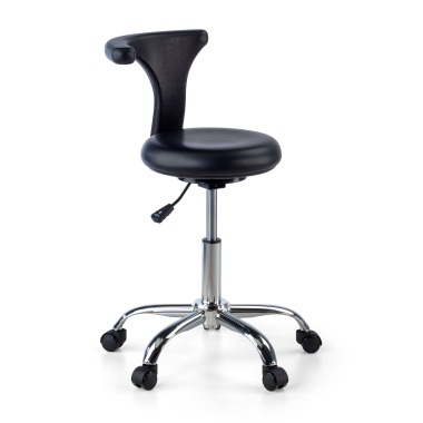 tabouret datelier et de laboratoire noir clinicpro plastique sans accoudoirs 1