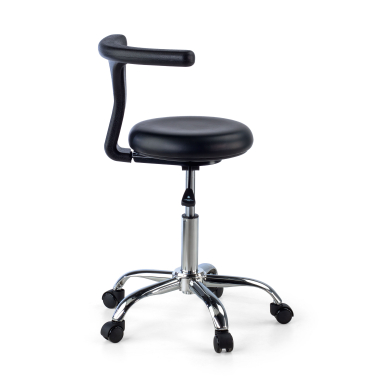 tabouret datelier et de laboratoire noir clinicpro plastique sans accoudoirs 4