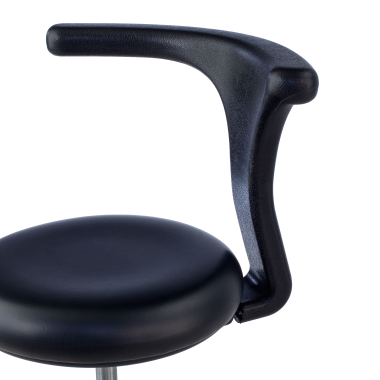 tabouret datelier et de laboratoire noir clinicpro plastique sans accoudoirs 3