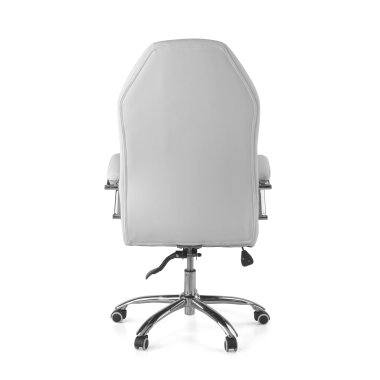 fauteuil de bureau blanc pioneer simil cuir accoudoirs rembourres 9