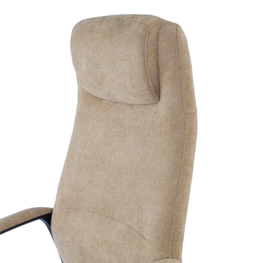fauteuil de bureau beige denmark tissu accoudoirs rembourres appui tete 5