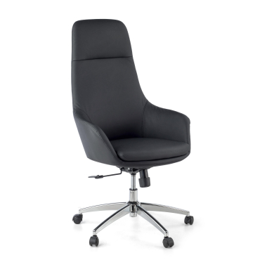 fauteuil de bureau noir luxus simil cuir accoudoirs rembourres 1