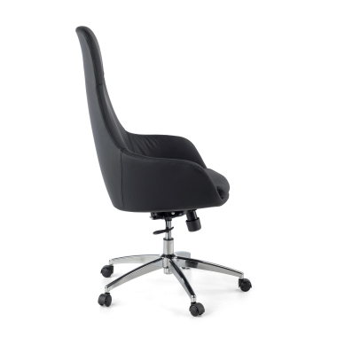 fauteuil de bureau noir luxus simil cuir accoudoirs rembourres 4