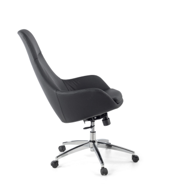 fauteuil de bureau noir luxus simil cuir accoudoirs rembourres 5