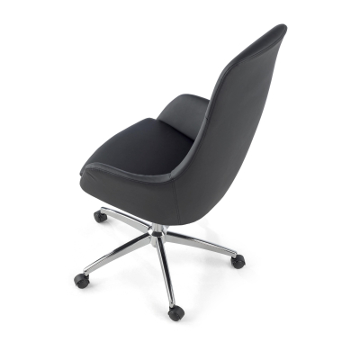 fauteuil de bureau noir luxus simil cuir accoudoirs rembourres 7