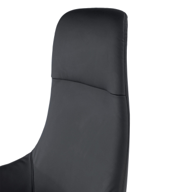 fauteuil de bureau noir luxus simil cuir accoudoirs rembourres 9