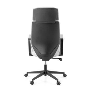 fauteuil de bureau blanc saranto simil cuir accoudoirs fixes 5