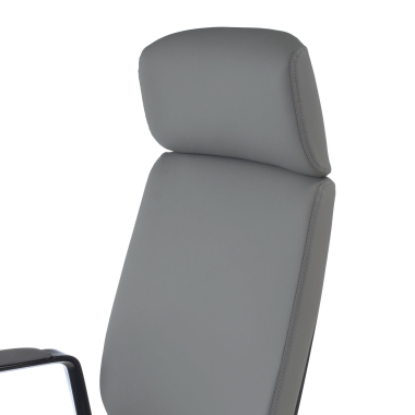 fauteuil de bureau gris saranto simil cuir accoudoirs fixes 8