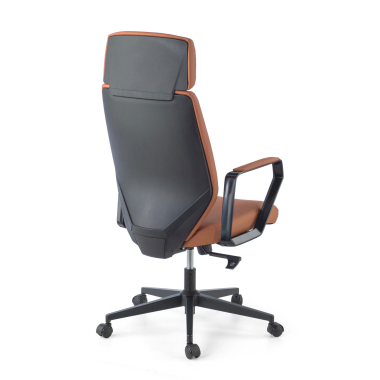 fauteuil de bureau marron saranto simil cuir accoudoirs fixes 6