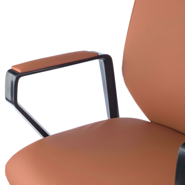 fauteuil de bureau marron saranto simil cuir accoudoirs fixes 9