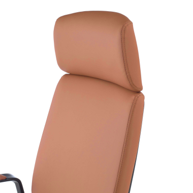 fauteuil de bureau marron saranto simil cuir accoudoirs fixes 10