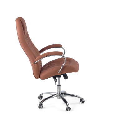 fauteuil de bureau marron pioneer simil cuir accoudoirs rembourres 5