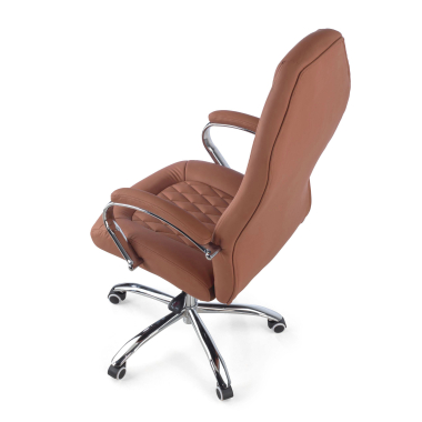 fauteuil de bureau marron pioneer simil cuir accoudoirs rembourres 8
