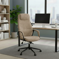 Fauteuil de bureau en tissu Denmark avec appui-tête