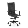 Fauteuil de bureau design Brenton, dossier haut, structure noire, similicuir