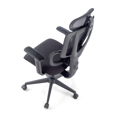chaise ergonomique noir essenza maille accoudoirs reglables 3d double soutien lombaire appui tete 10