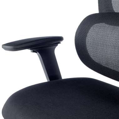 chaise ergonomique noir essenza maille accoudoirs reglables 3d double soutien lombaire appui tete 12