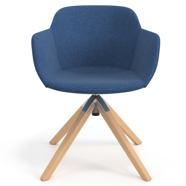 chaise de conference bleu chaise pivotante tissu accoudoirs rembourres 4